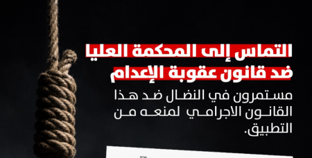 التماس إلى المحكمة العليا ضد قانون عقوبة الإعدام